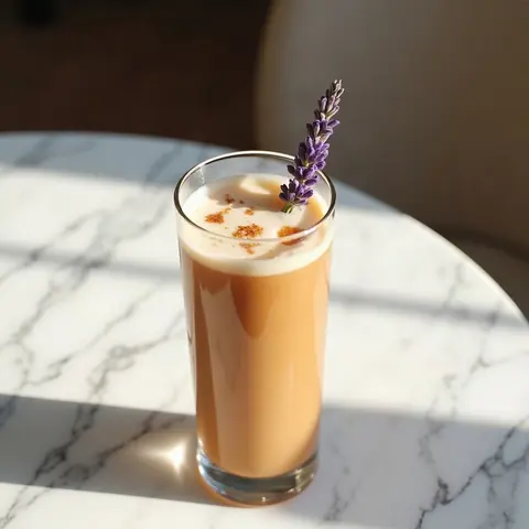 Instagram preview: an iced lavender latte