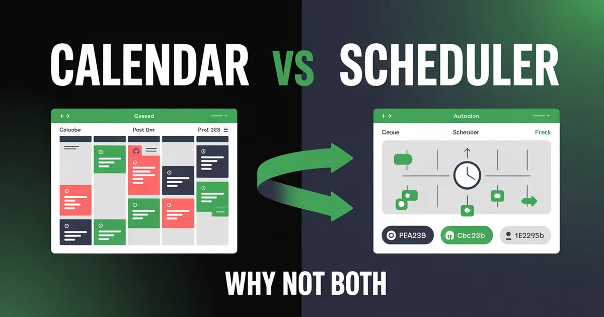 Content Calendar vs Social Media Scheduler: What You Actually Need