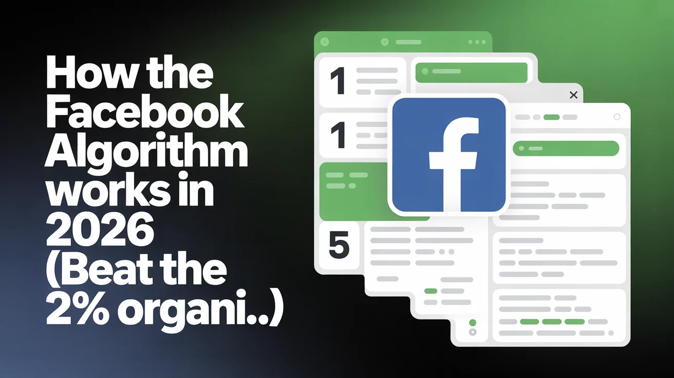 Facebook app logo on smartphone screen representing the Facebook algorithm and content ranking system