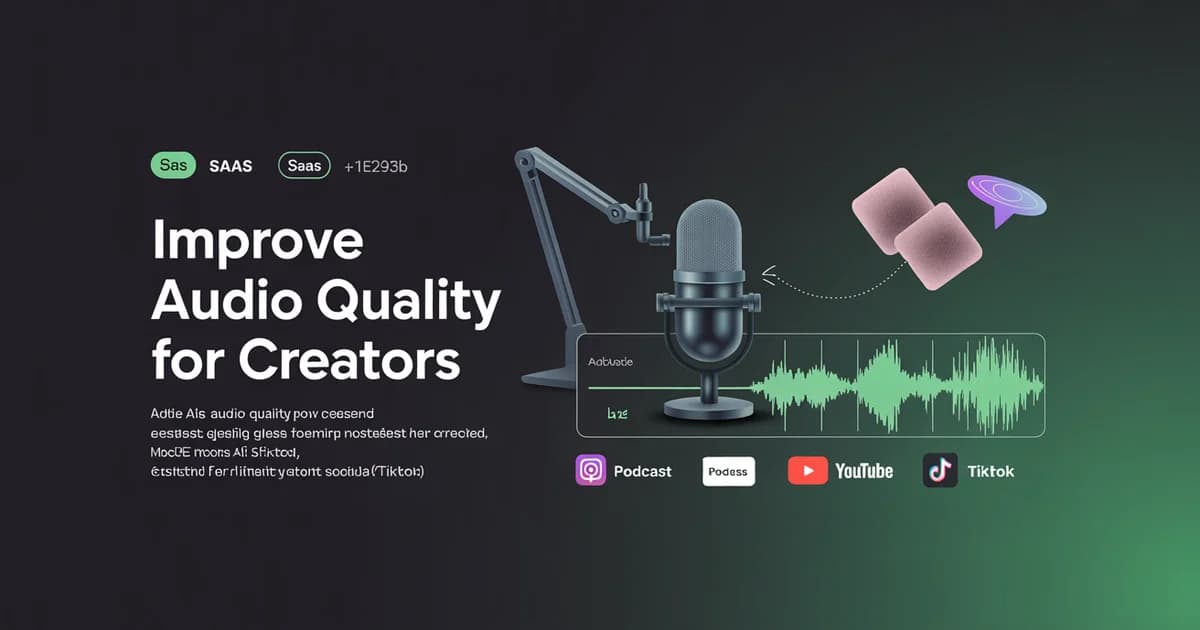 How to Improve Audio Quality for Content Creators (Videos, Podcasts & Social Media)