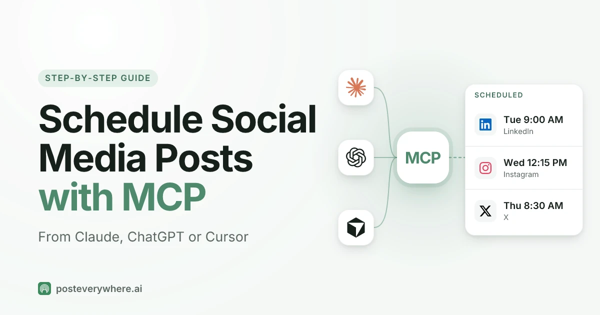 How to Schedule Social Media Posts with MCP: Claude, ChatGPT and Cursor, Step by Step